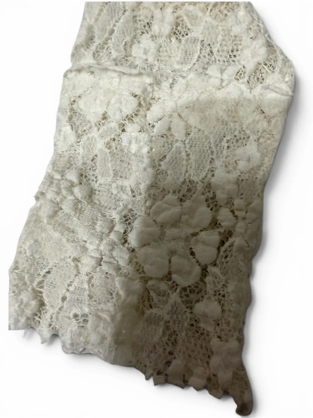 Free People Ivory Lace Babydoll Tunic Top Small Boho Bell Sleeve Crochet